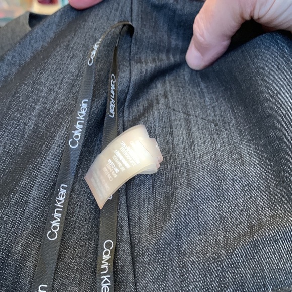 CALVIN KLEIN | Gray-Black V-neck Jumpsuit | Missing Self-tie | Sz 8/10 - Picture 14 of 16